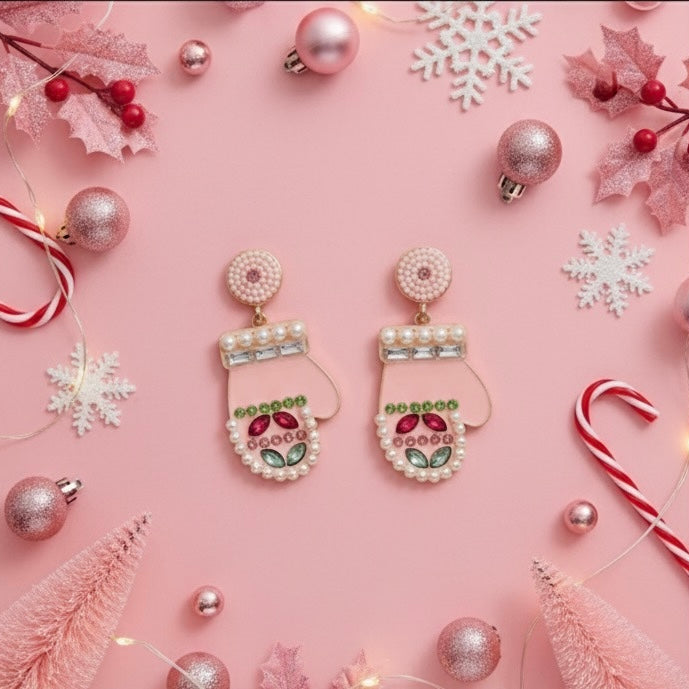 Pink Mitts & Chill Earrings